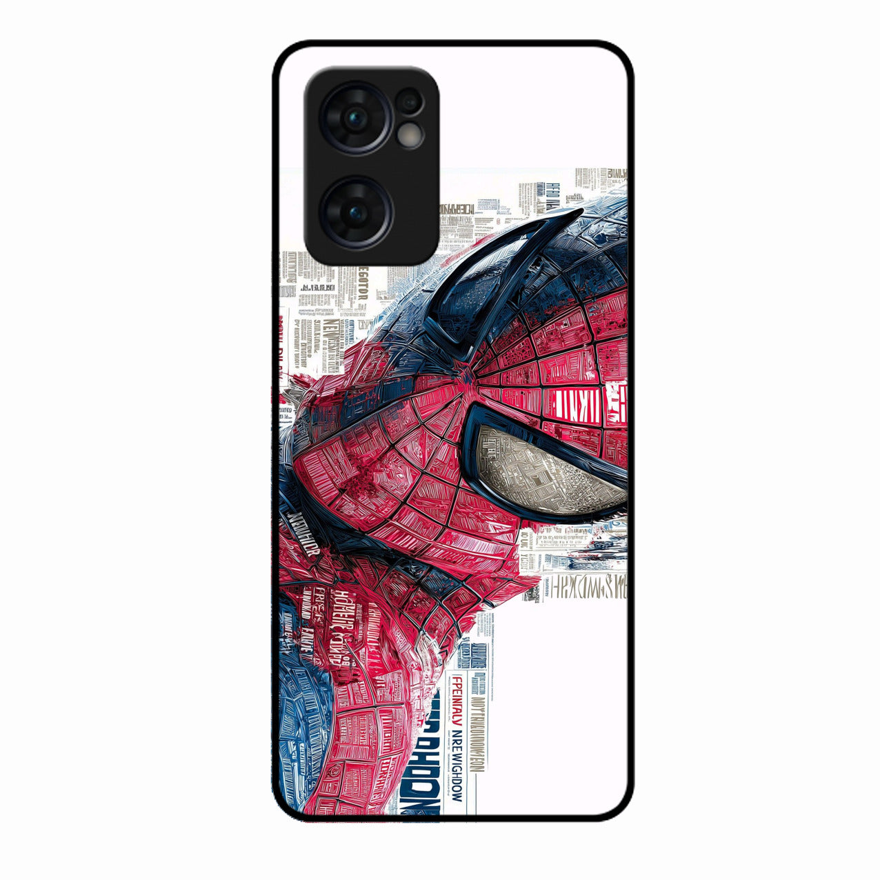 Red Blue Web Hero Glass Phone Cover for Oppo Reno 7 5G