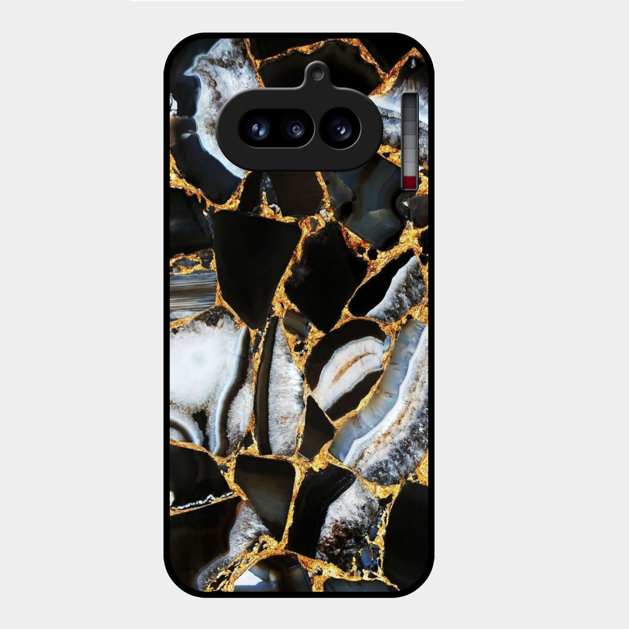 Black Gold Marble Glass Phone Case for Nothing Phone 4A 5G