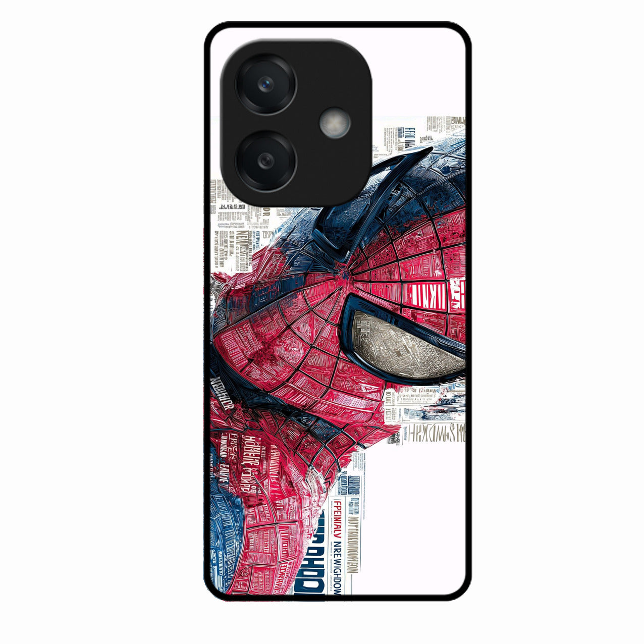 Red Blue Web Hero Glass Phone Cover for Oppo A3X 5G