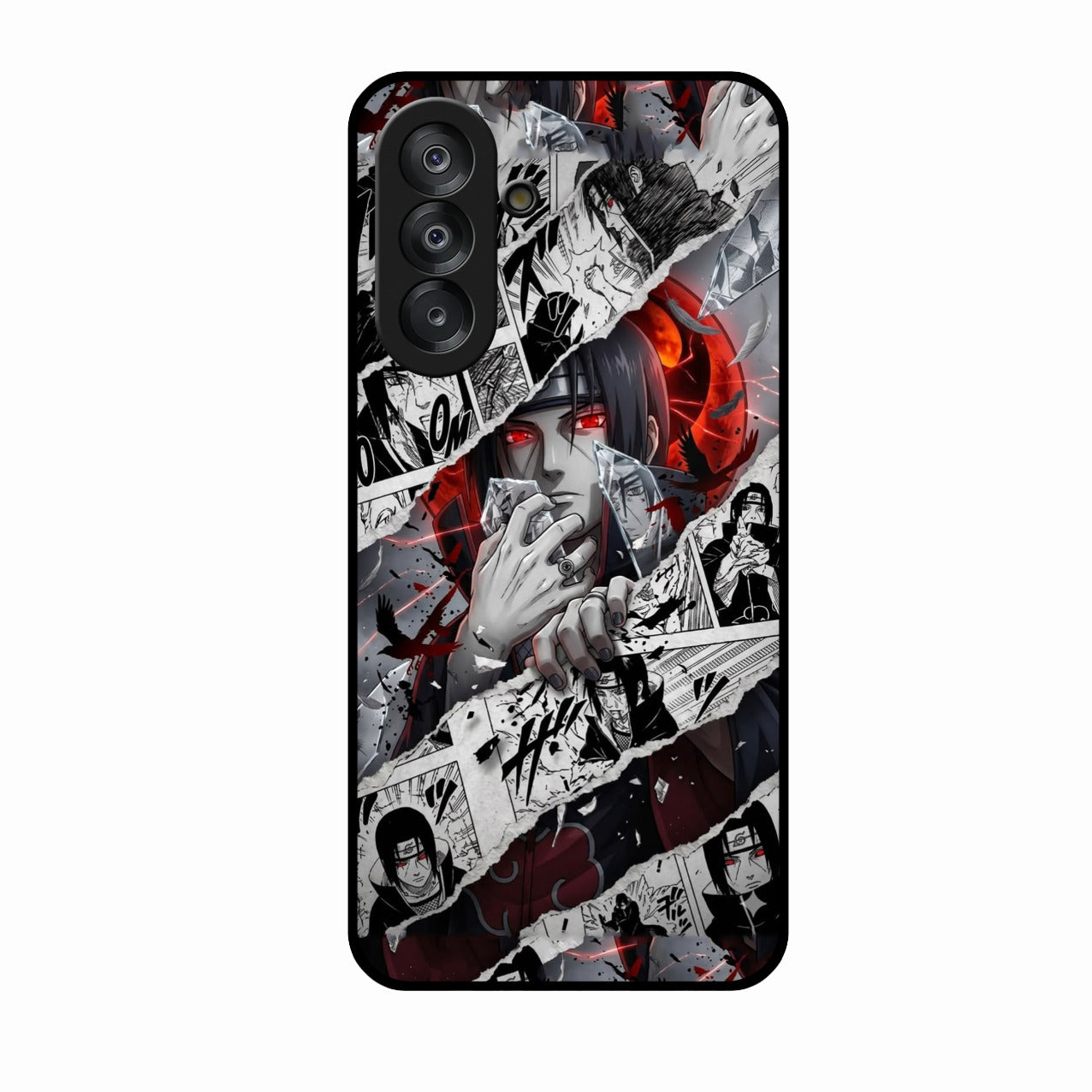 Itachi Uchiha Manga Collage Glass Phone Case for Samsung Galaxy A26 5G