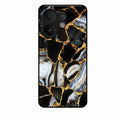 Black Gold Marble Glass Phone Case for Vivo T4 Pro 5G