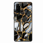 Black Gold Marble Glass Phone Case for Samsung Galaxy S20 Fe 5G