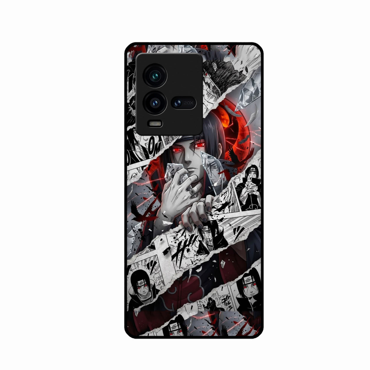 Itachi Uchiha Manga Collage Glass Phone Case for iQOO 9T 5G