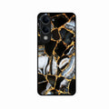 Black Gold Marble Glass Phone Case for iQOO Z10 Lite