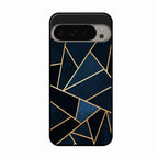 Midnight Gold Geometric Premium Glass Phone Case for Google Pixel 9 Pro Xl