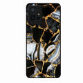 Black Gold Marble Glass Phone Case for Vivo T1 5G