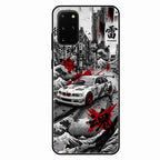Japanese Wave Drift Racing Premium Glass Phone Case for Samsung Galaxy S20 Plus
