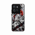 Itachi Uchiha Manga Collage Glass Phone Case for Motorola Edge 50