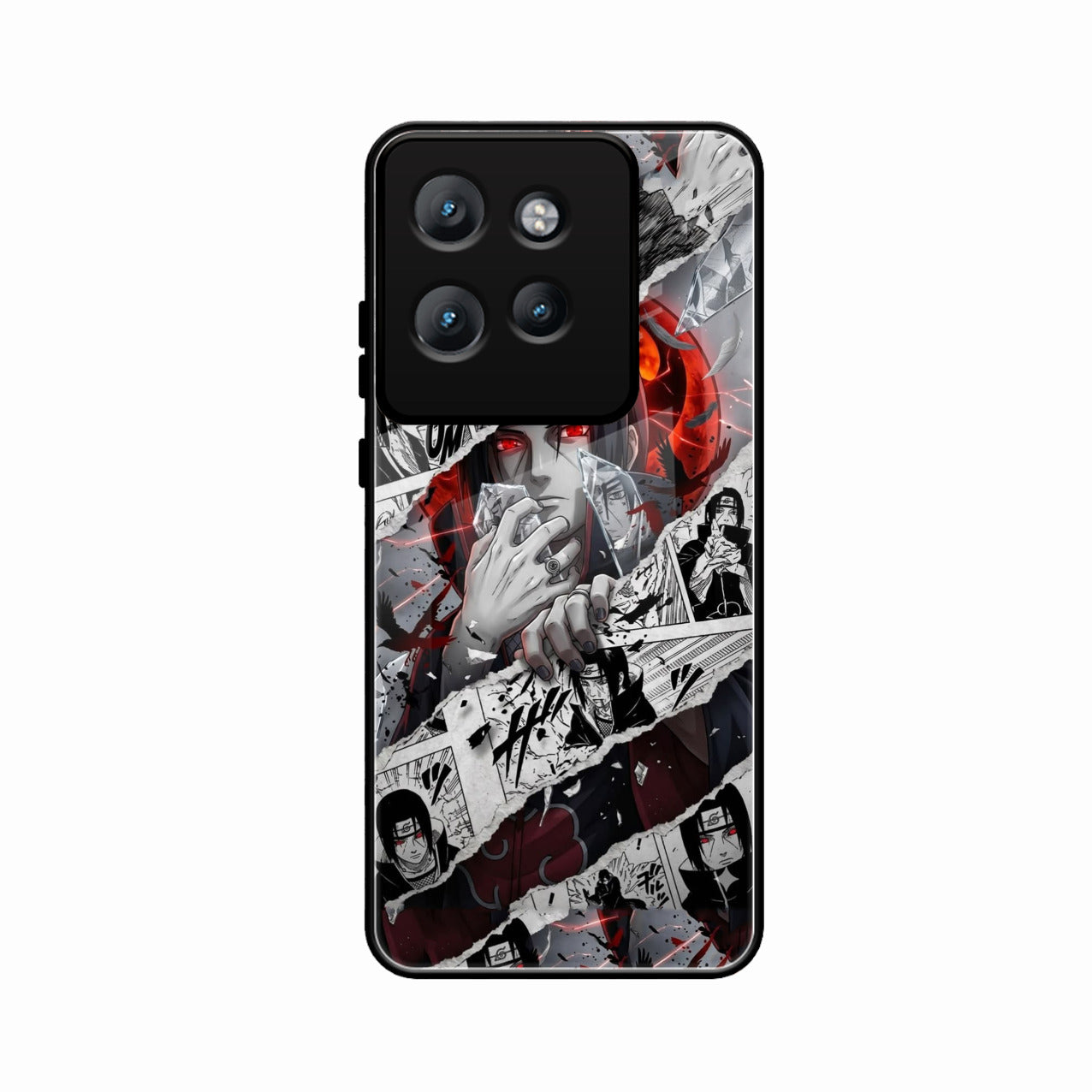 Itachi Uchiha Manga Collage Glass Phone Case for Motorola Edge 50