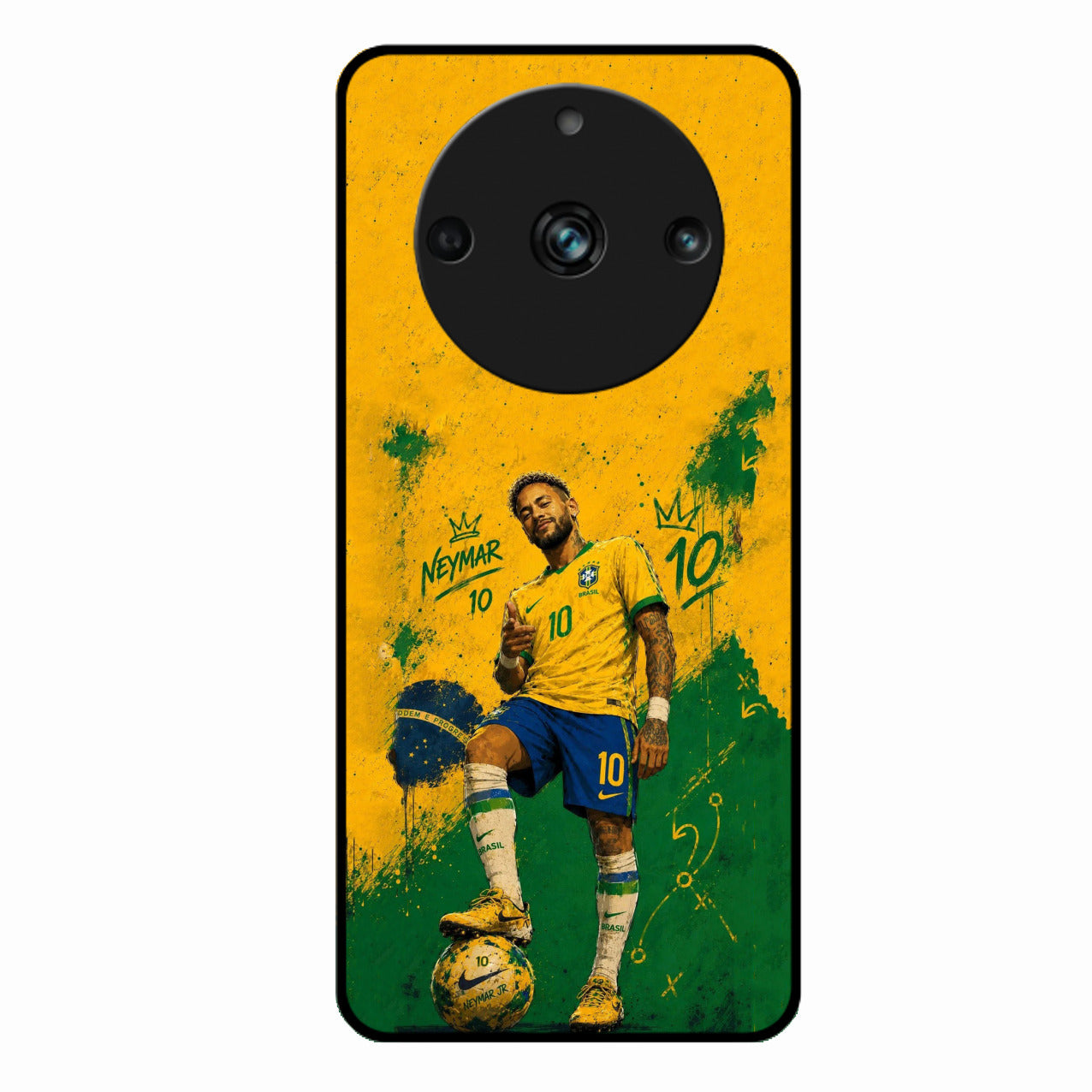 Golden Striker Glass Phone Case for Realme 11 Pro 5G