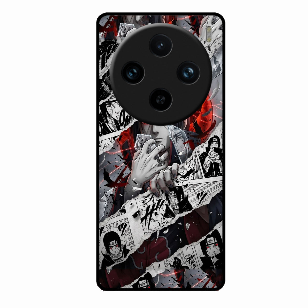 Itachi Uchiha Manga Collage Glass Phone Case for Vivo X100 5G