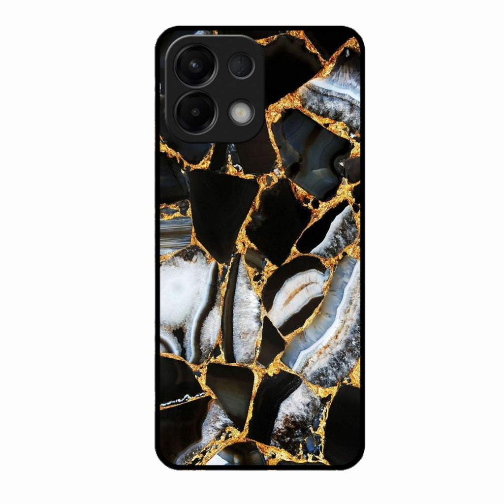 Black Gold Marble Glass Phone Case for Oppo K13 5G