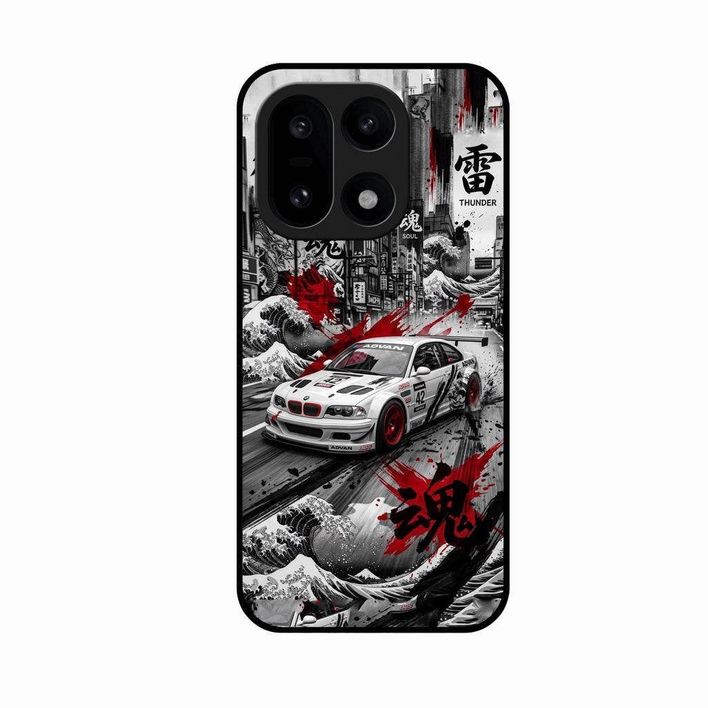 Japanese Wave Drift Racing Premium Glass Phone Case for OnePlus 15 5G