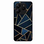 Midnight Gold Geometric Premium Glass Phone Case for Redmi Note 14 5G