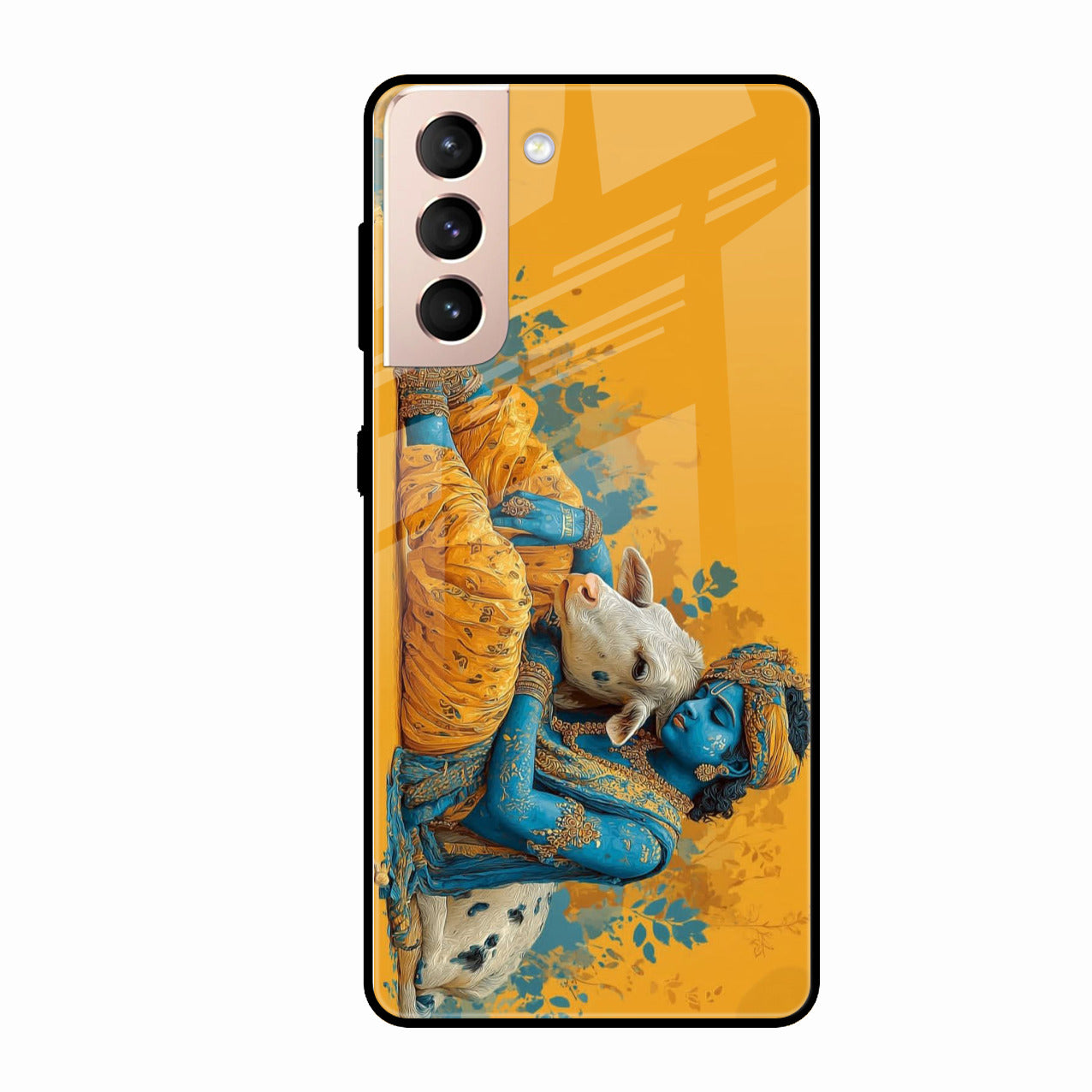 Divine Krishna Gopal Premium Glass Phone Case for Samsung Galaxy S21 Fe 5G