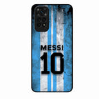 Blue Stripes Number 10 Football Glass Phone Case for Redmi Note 11