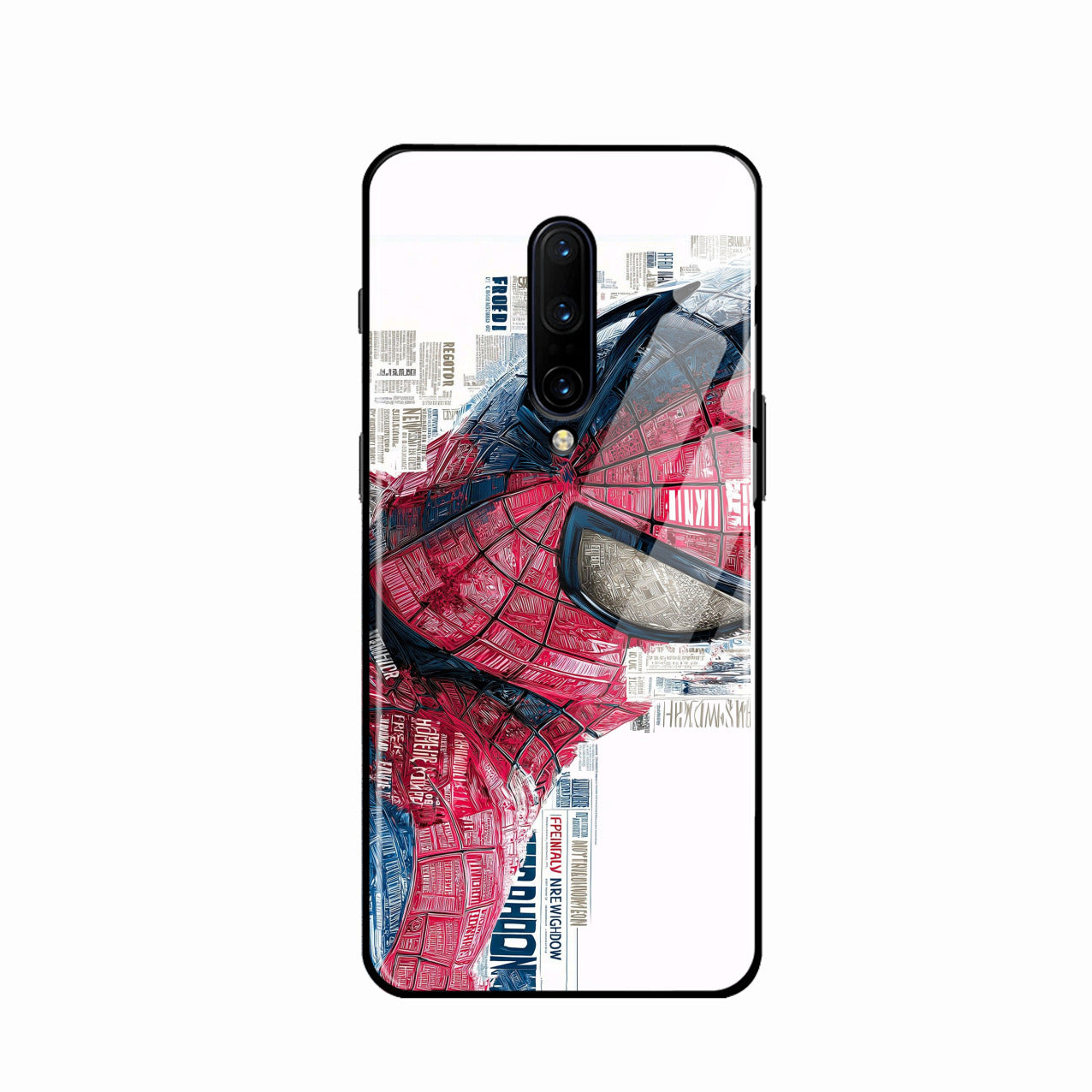 Red Blue Web Hero Glass Phone Cover for Oneplus 8