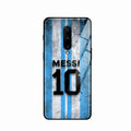 Blue Stripes Number 10 Football Glass Phone Case for Oneplus 8