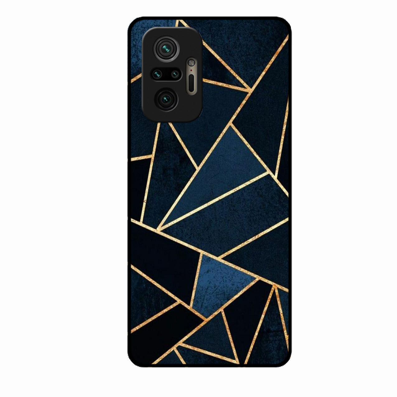 Midnight Gold Geometric Premium Glass Phone Case for Redmi Note 10 Pro Max