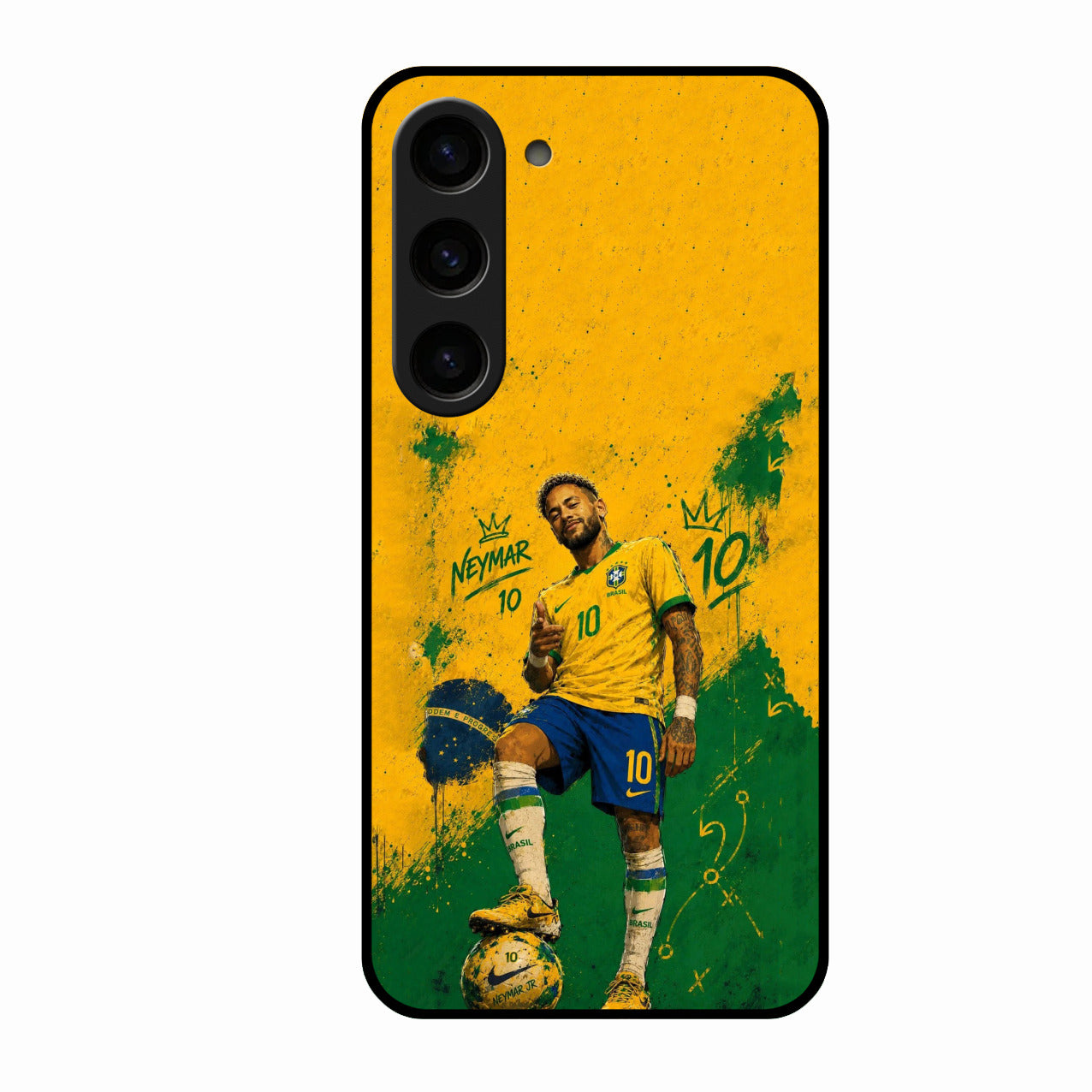 Golden Striker Glass Phone Case for Samsung Galaxy S23 5G