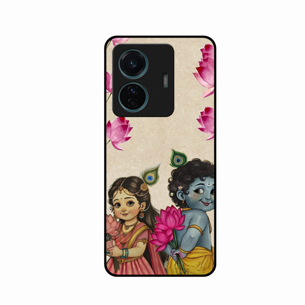 Krishna Eternal Lotus Glass Case for iQOO Z6 Pro 5G