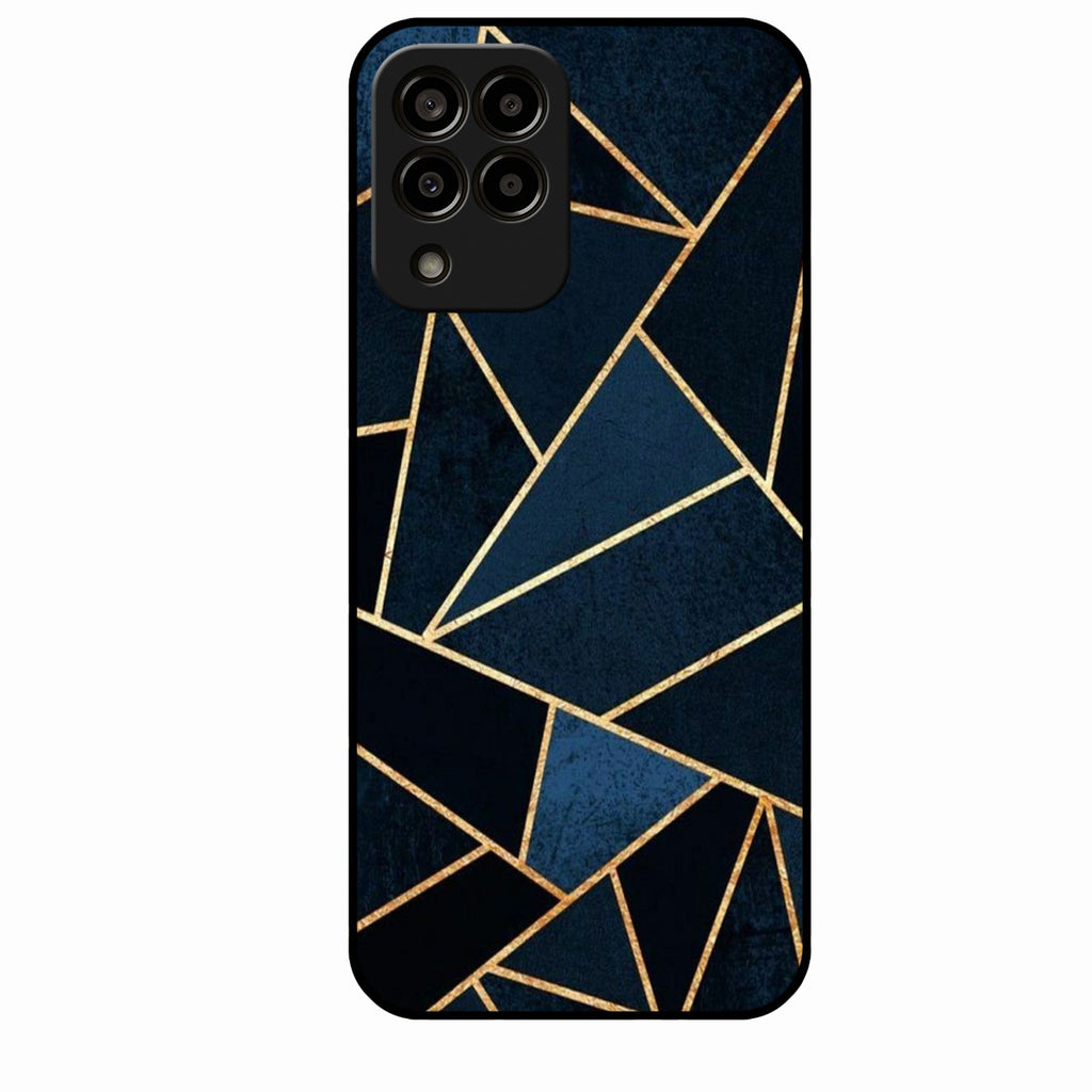 Midnight Gold Geometric Premium Glass Phone Case for Samsung Galaxy M33 5G