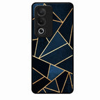 Midnight Gold Geometric Premium Glass Phone Case for Oppo A3 Pro 5G