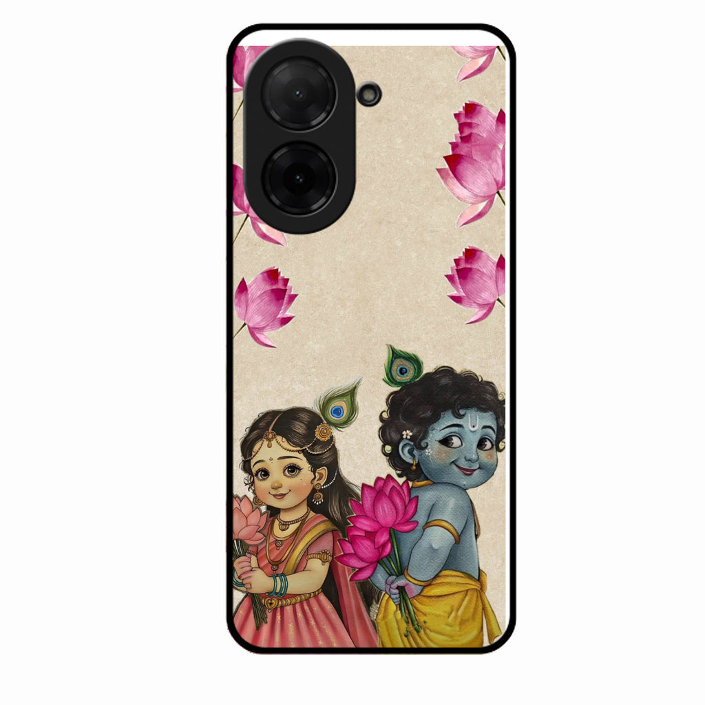 Krishna Eternal Lotus Glass Case for Poco C71