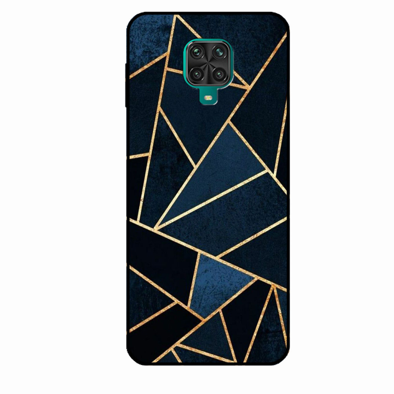 Midnight Gold Geometric Premium Glass Phone Case for Redmi Note 9 Pro Max