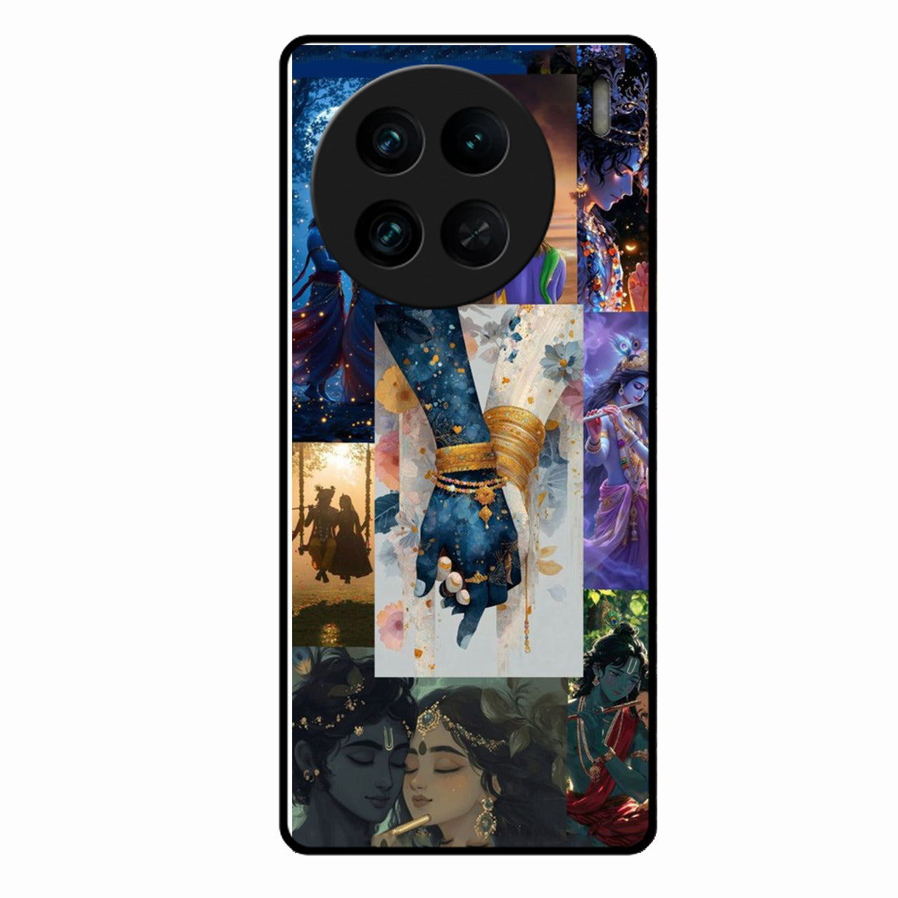 Eternal Radha Krishna Love Glass Phone Case for Vivo V20 Pro 5G