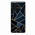 Midnight Gold Geometric Premium Glass Phone Case for Oppo A55