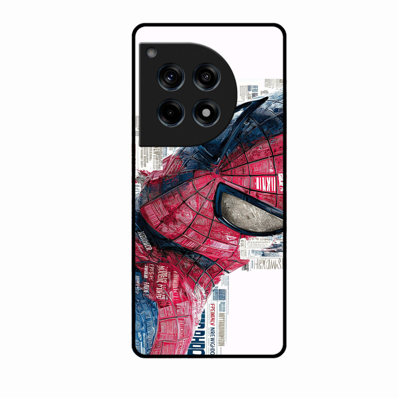 Red Blue Web Hero Glass Phone Cover for Oneplus 12R 5G