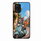 Cartoon Scooter Adventure Premium Glass Phone Case for Realme 8 5G