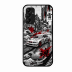 Japanese Wave Drift Racing Premium Glass Phone Case for Samsung Galaxy A14 5G