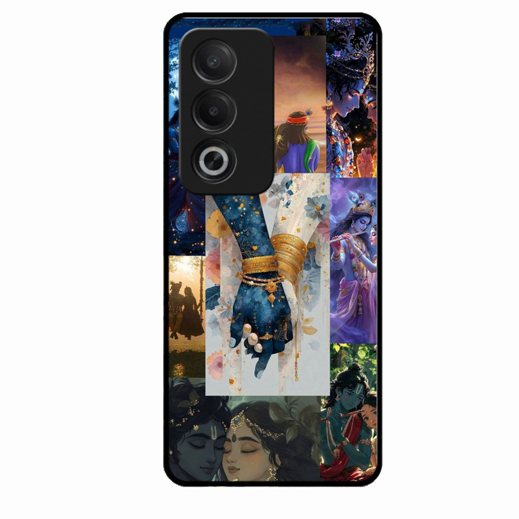 Eternal Radha Krishna Love Glass Phone Case for Oppo A3 Pro 5G