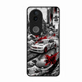 Japanese Wave Drift Racing Premium Glass Phone Case for Vivo T4R 5G