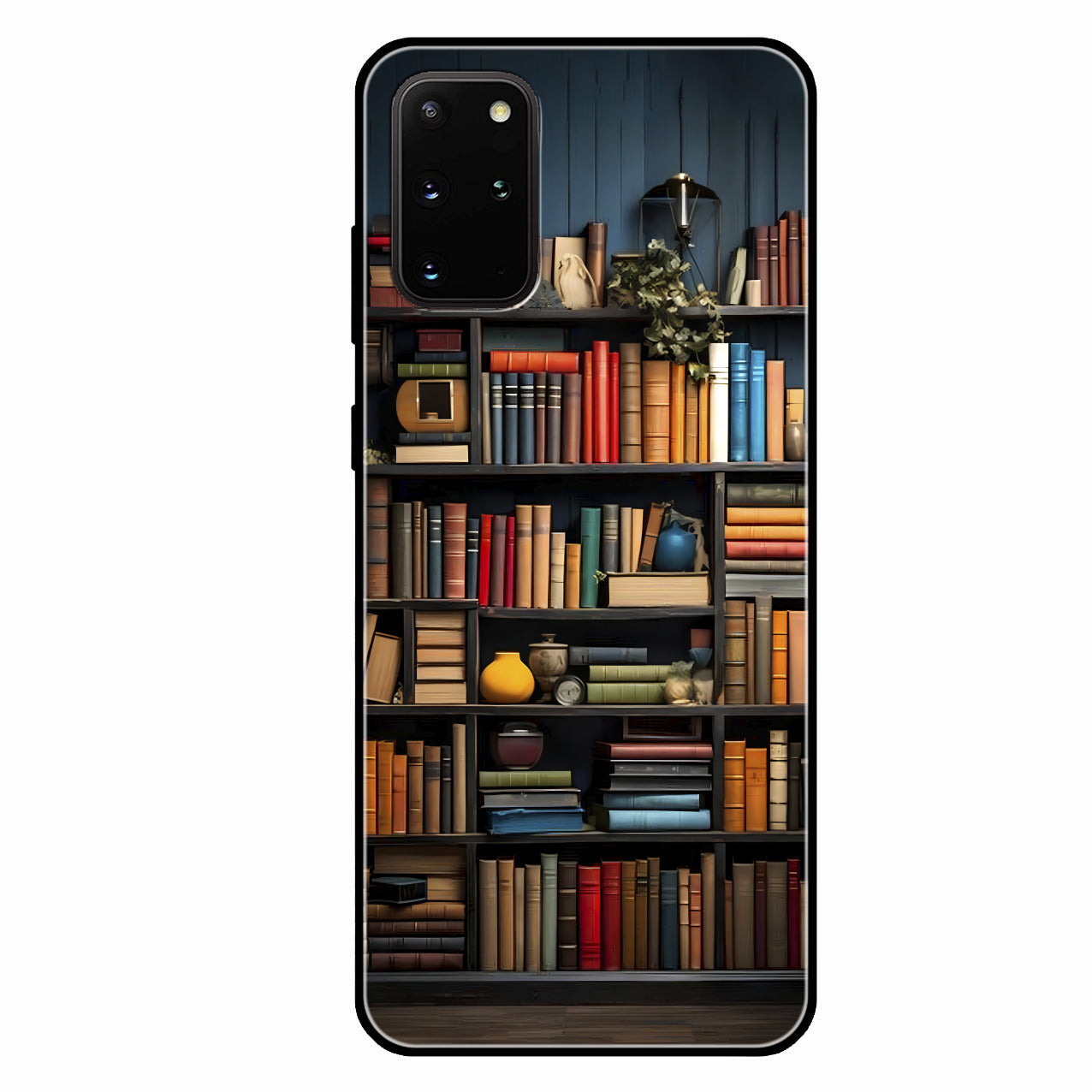 Colorful Bookshelf Art Glass Case Cover for Samsung Galaxy S20 Plus