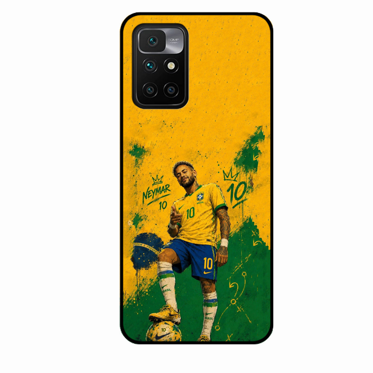 Golden Striker Glass Phone Case for Xiaomi Redmi 10 Prime 2022