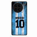 Blue Stripes Number 10 Football Glass Phone Case for Vivo X90 Pro 5G