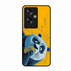 Cute Panda Sketch Premium Glass Phone Case for Oppo A79 5G