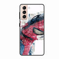 Red Blue Web Hero Glass Phone Cover for Samsung Galaxy S21 Fe 5G