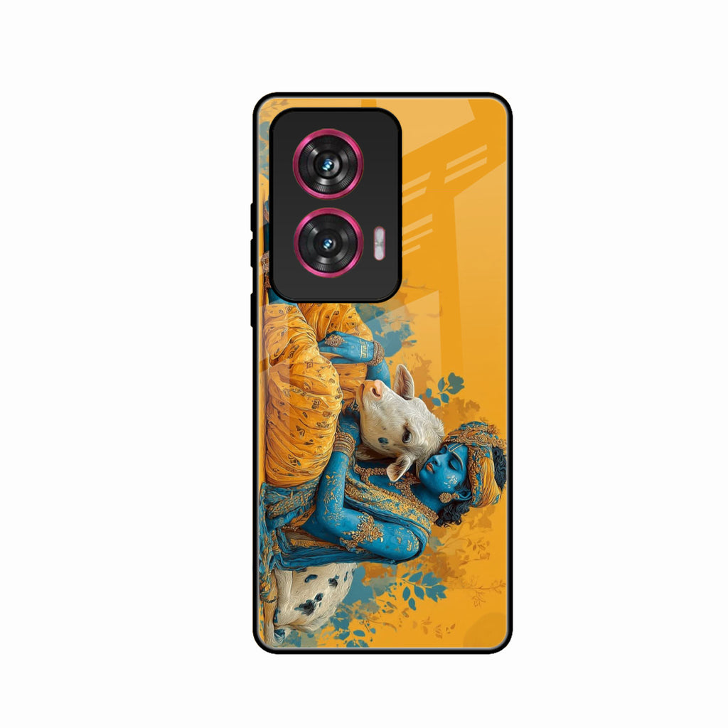Divine Krishna Gopal Premium Glass Phone Case for Motorola G85 5G