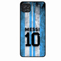Blue Stripes Number 10 Football Glass Phone Case for Samsung Galaxy F42 5G
