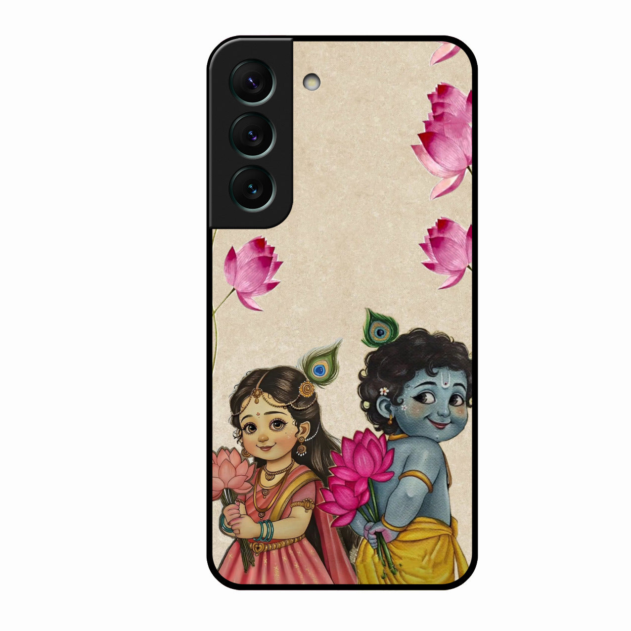 Krishna Eternal Lotus Glass Case for Samsung Galaxy S22 5G