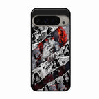 Itachi Uchiha Manga Collage Glass Phone Case for Google Pixel 9 Pro Xl