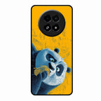 Cute Panda Sketch Premium Glass Phone Case for Realme 13 5G