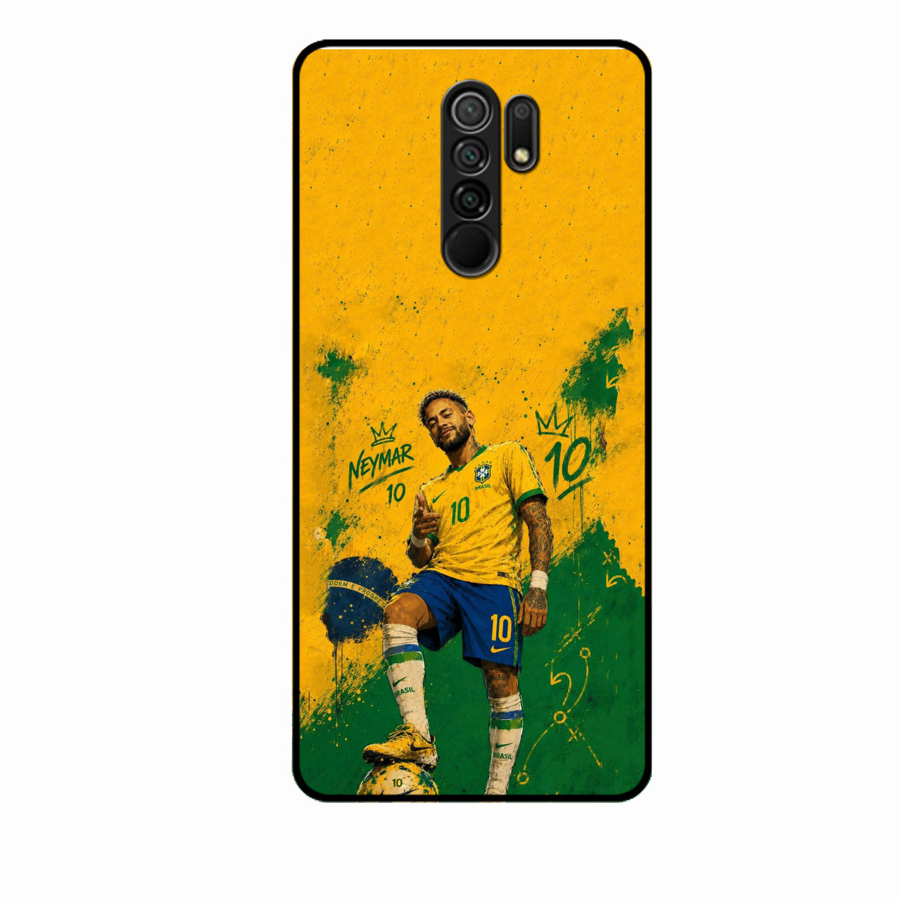 Golden Striker Glass Phone Case for Redmi 9 Prime