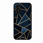 Midnight Gold Geometric Premium Glass Phone Case for Samsung Galaxy A14 5G
