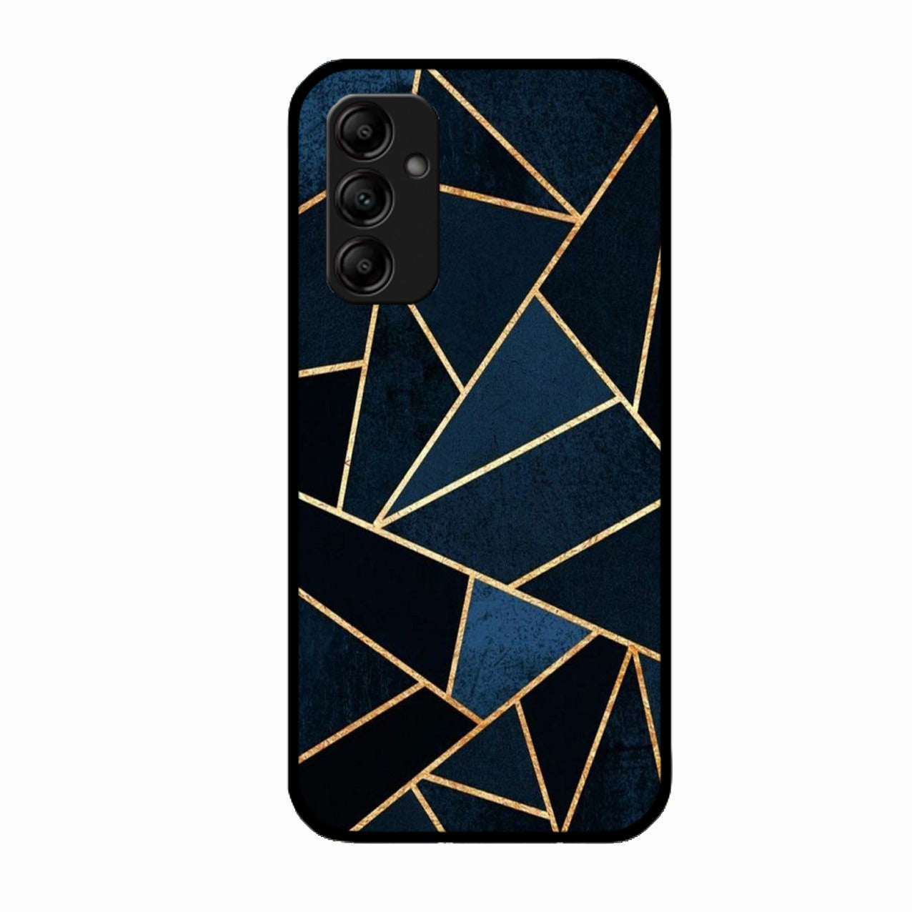 Midnight Gold Geometric Premium Glass Phone Case for Samsung Galaxy A14 5G