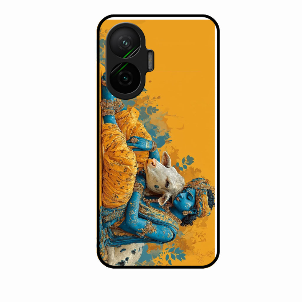 Divine Krishna Gopal Premium Glass Phone Case for Poco F7 5G